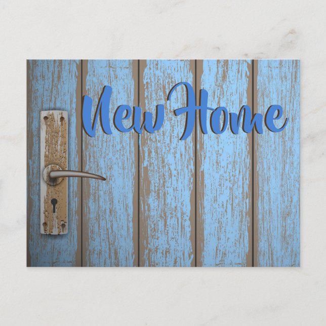 Carte Postale Faire-part Nouvelle maison Porte rustique (Devant)