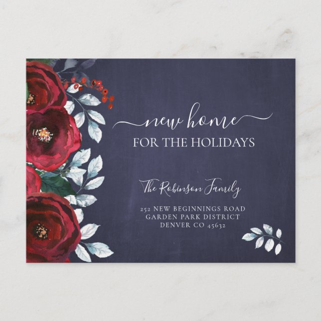 Carte Postale Faire-part Nouvelle maison pour déménagement vacances de Noël (Devant)