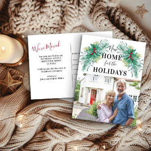 Carte Postale Faire-part Nouvelle maison pour les vacances Holly Garland Mo