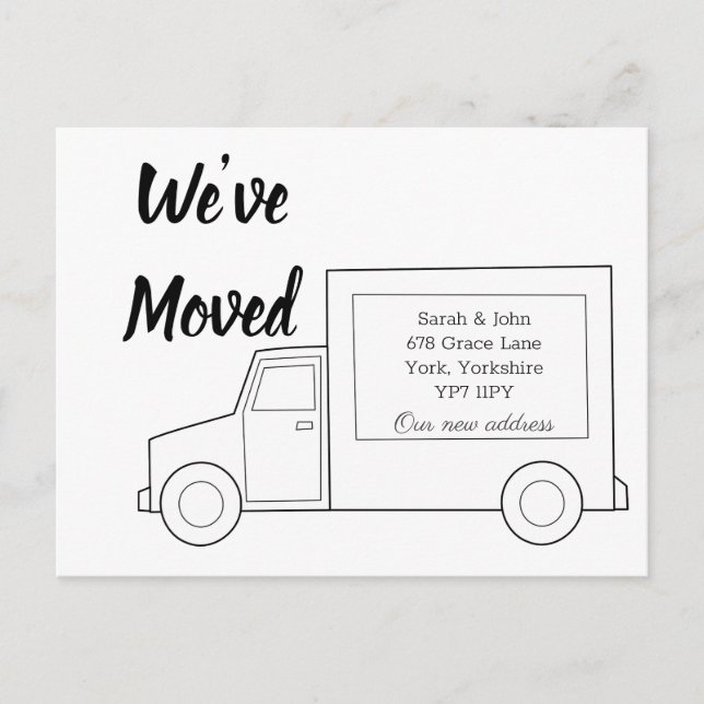Carte Postale Faire-part Nouvelle Maison Simple Nouvelle Adresse Nous Avons (Devant)