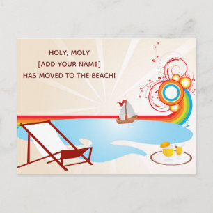 Carte Postale Faire-part Nouvelle plage mobile d'adresse