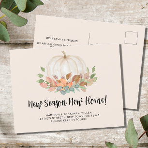 Carte Postale Faire-part Nouvelle saison Nouvelle maison Automne Citrouille