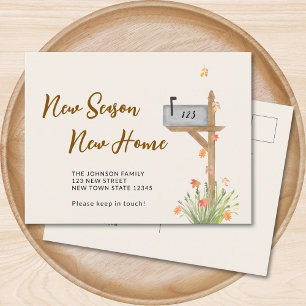 Carte Postale Faire-part Nouvelle saison Nouvelle maison Automne Moving Fai