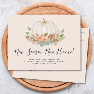 Carte Postale Faire-part Nouvelle Saison Nouvelle Maison Automne Pumpkin Dé