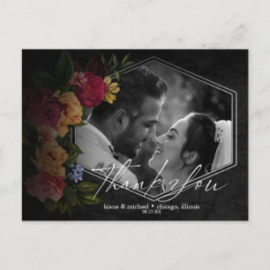 Carte Postale Faire-part Nuits Sultry Floral Mariage Remerciement ID829