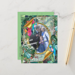 Carte Postale Faire-part Oiseaux tropicaux de Paradis 
