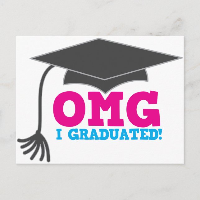 Carte Postale Faire-part OMG J'ai obtenu mon diplôme (Devant)