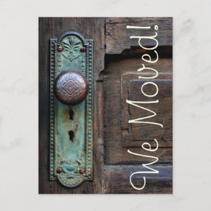 Carte Postale Faire-part On a déménagé ! Ancien bouton de porte