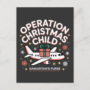 Carte Postale Faire-part Opération Enfant de Noël Sac à main samaritain