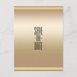 Carte Postale Faire-part Or brillant chic glamour enregistrer la date