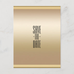 Carte Postale Faire-part Or brillant chic glamour enregistrer la date
