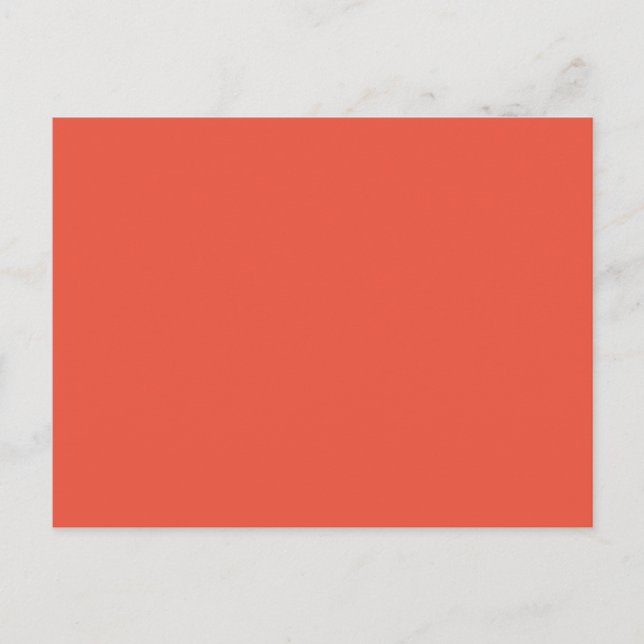 Carte Postale Faire-part Orange Rouge #EC553E, Cuivre Pâle (Devant)