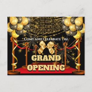 Carte Postale Faire-part Ouverture officielle de l'entreprise tapis rouge s
