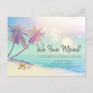 Carte Postale Faire-part Palms Beach Seashell Moving