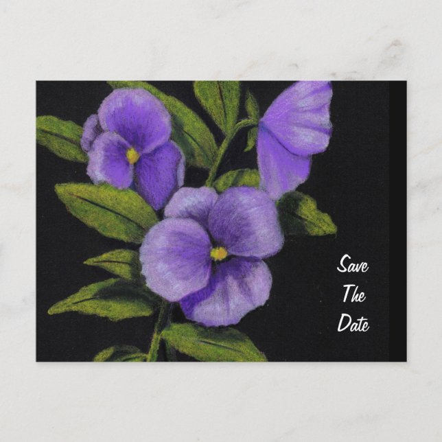 Carte Postale Faire-part Panneaux au crayon couleur : Enregistrer la date (Devant)