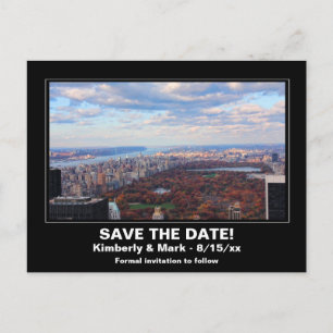 Carte Postale Faire-part Paysage de NYC Central Park vu d'en haut Enreg