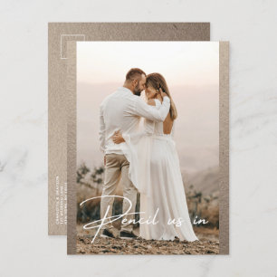 Carte Postale Faire-part Pensez-Nous Dans Enregistrer La Date Photo Rustiqu