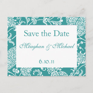 Carte Postale Faire-part Personnalisable Paisley Enregistrer la date