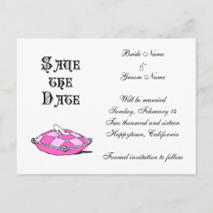 Carte Postale Faire-part Personnalisé Enregistrer la date Cinderella Slippe