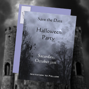 Carte Postale Faire-part Personnalisé Enregistrer la date Haunted Blue Sky 