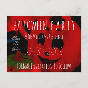Carte Postale Faire-part Personnalisé Halloween Party Enregistrer la date C