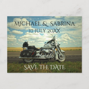 Carte Postale Faire-part Personnalisé Motorcycle Enregistrer la date