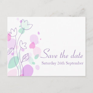Carte Postale Faire-part Pétales de fleurs modernes graphiques enregistrer 
