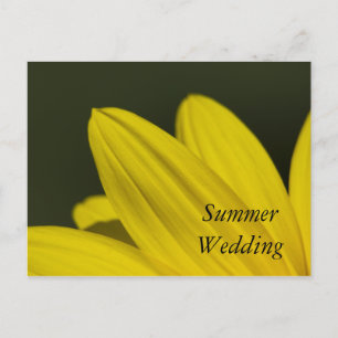 Carte Postale Faire-part Pétales de tournesol jaune Été Enregistrer la date