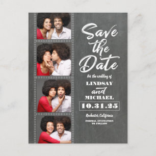 Carte Postale Faire-part Photo Booth Photos amusantes Enregistrer la date