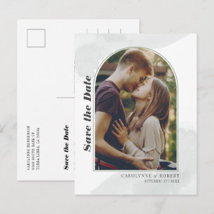 Carte Postale Faire-part Photo de couple pour la date de sauvegarde de mari