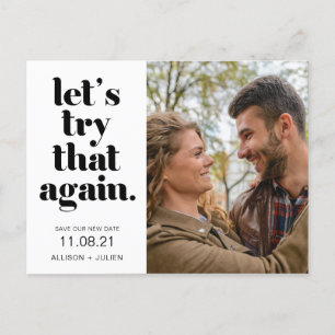 Carte Postale Faire-part Photo de mariage Enregistrer la nouvelle date de r