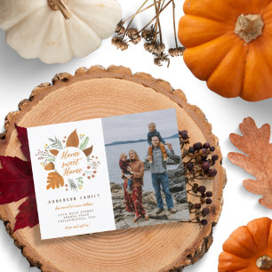 Carte Postale Faire-part Photo de Thanksgiving Home Sweet Home en mouvement