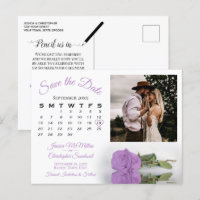 Photo et calendrier de la rose violette de lilas, 