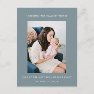 Carte Postale Faire-part photo minimaliste pour bébé