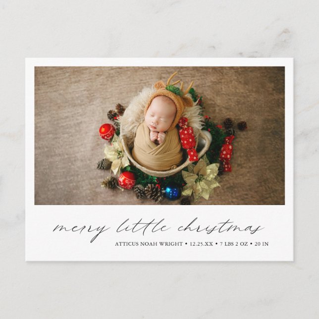 Carte Postale Faire-part Photo moderne Jote Noël de Noël de Noël (Devant)