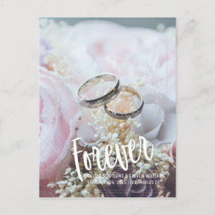 Carte Postale Faire-part Photo Sauvez la date pour toujours florale