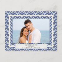 Photographie de save the date avec vagues Seigaiha