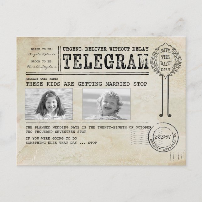 Carte Postale Faire-part Photos amusantes pour enfants | Enregistrer le tél (Devant)