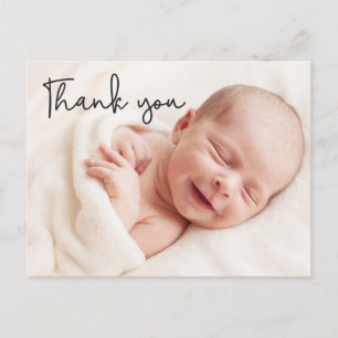 Carte Postale Faire-part Photos de bébé moderne merci annonce de naissance