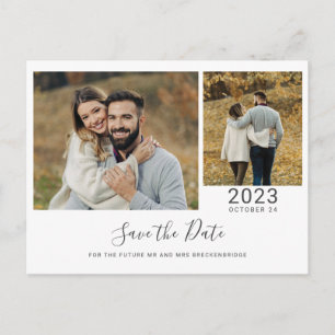 Carte Postale Faire-part Photos de jolis couples Enregistrez la date