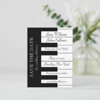 Carte Postale Faire-part Piano Clavier Musique Thématique Mariage Enregistr