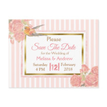 PInk Vintage Bird Floral Wedding Enregistrer la da