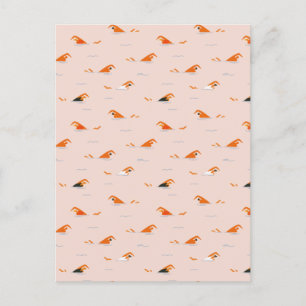 Carte Postale Faire-part Piscine d'été Abstraite de voies