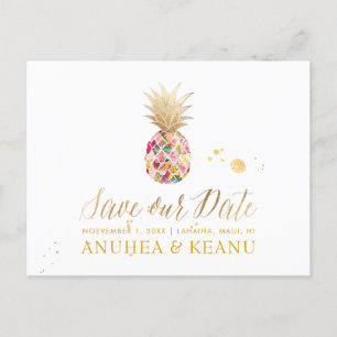 Carte Postale Faire-part PixDezines Aloha Ananas/Masala RougeEnregistrer la