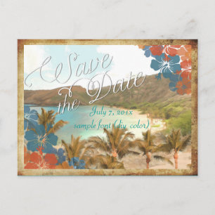Carte Postale Faire-part PixDezines baie de Hanauma/enregistrer la date