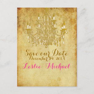 Carte Postale Faire-part PixDezines bronze/fausse feuille/photos enregistre