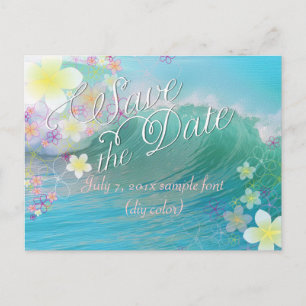 Carte Postale Faire-part PixDezines/enregistrer la date/hula dream/waves