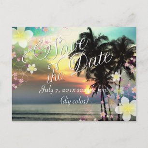 Carte Postale Faire-part PixDezines/enregistrer la date/rêve de hula/couche