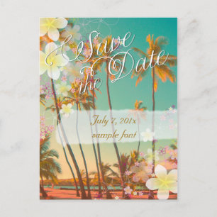 Carte Postale Faire-part PixDezines/enregistrer la date/rêve de hula/Hawaii