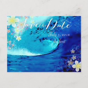 Carte Postale Faire-part PixDezines/enregistrer la date/rêve de hula/vagues